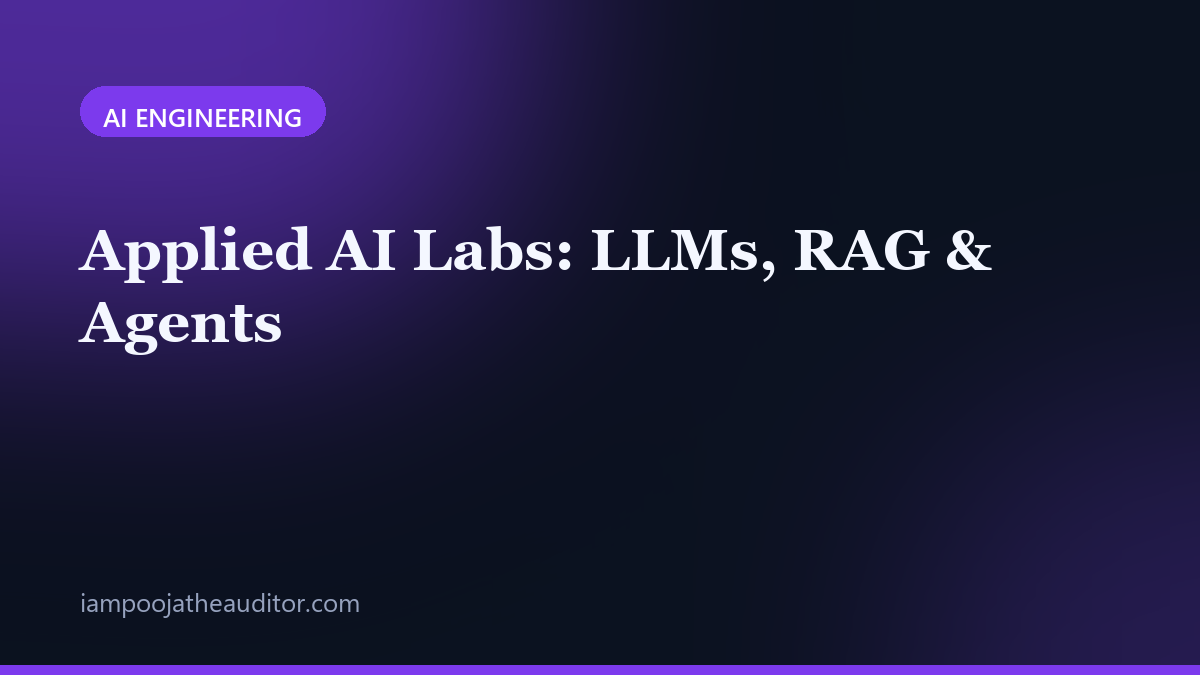 Applied AI labs: LLMs, RAG and agents