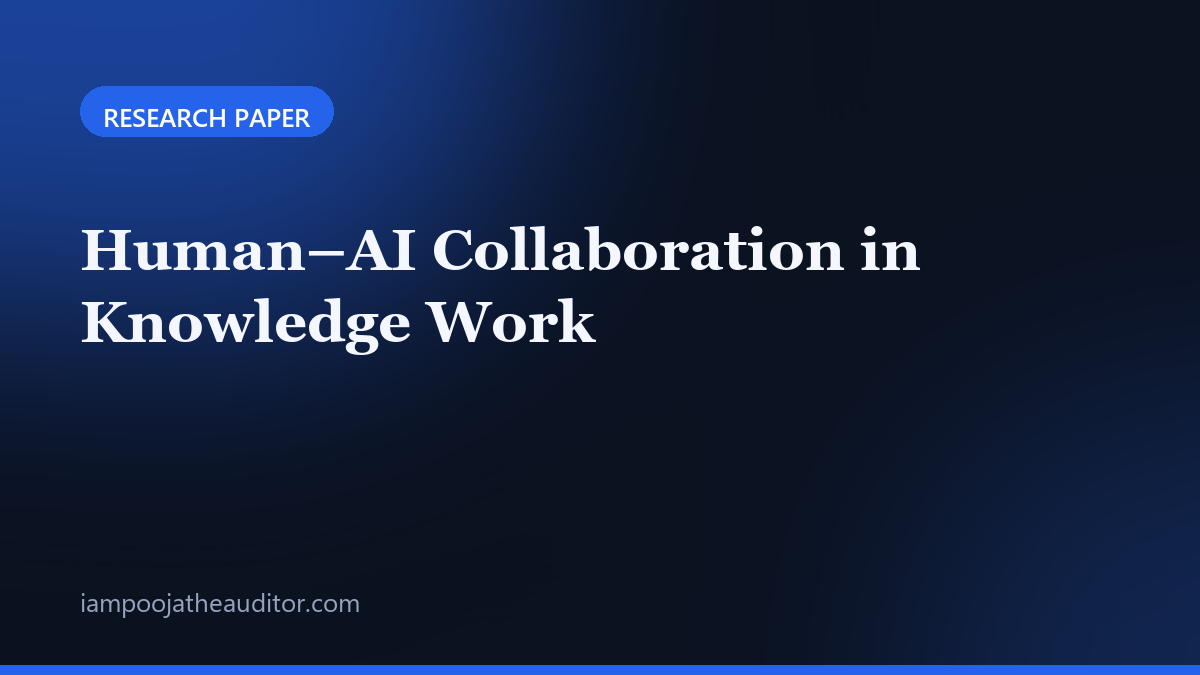 Human–AI Collaboration in Knowledge Work