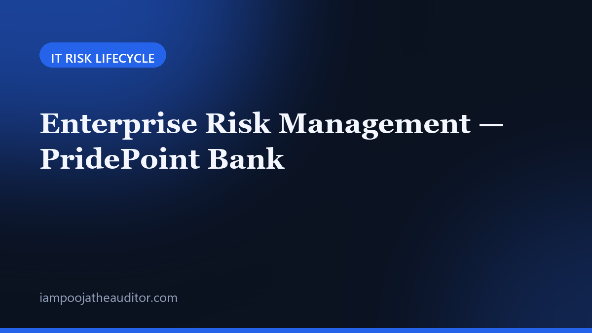 Enterprise Risk Management — PridePoint Bank