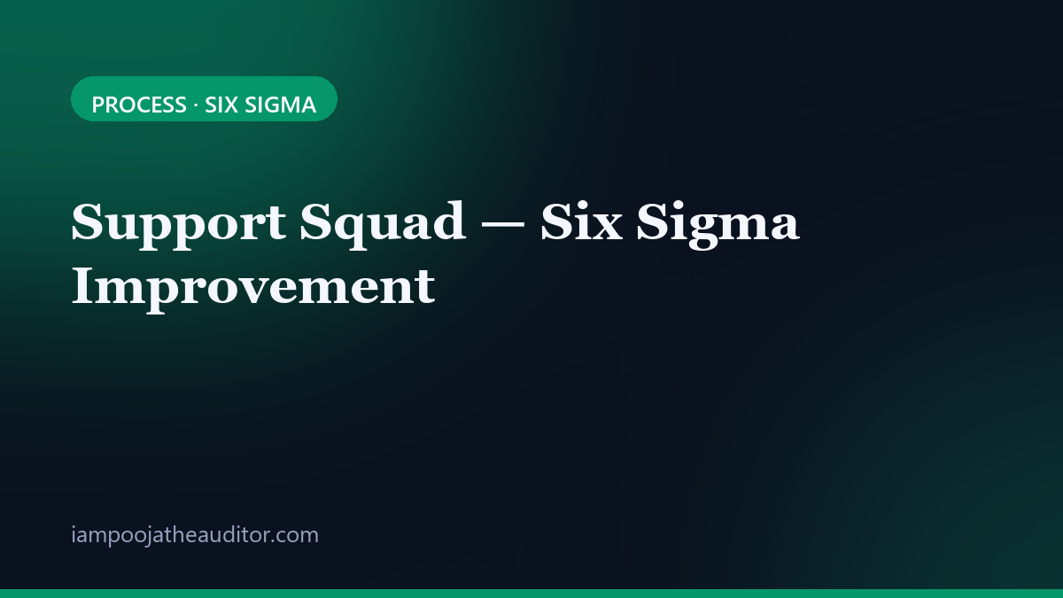 Support Squad Six Sigma process improvement