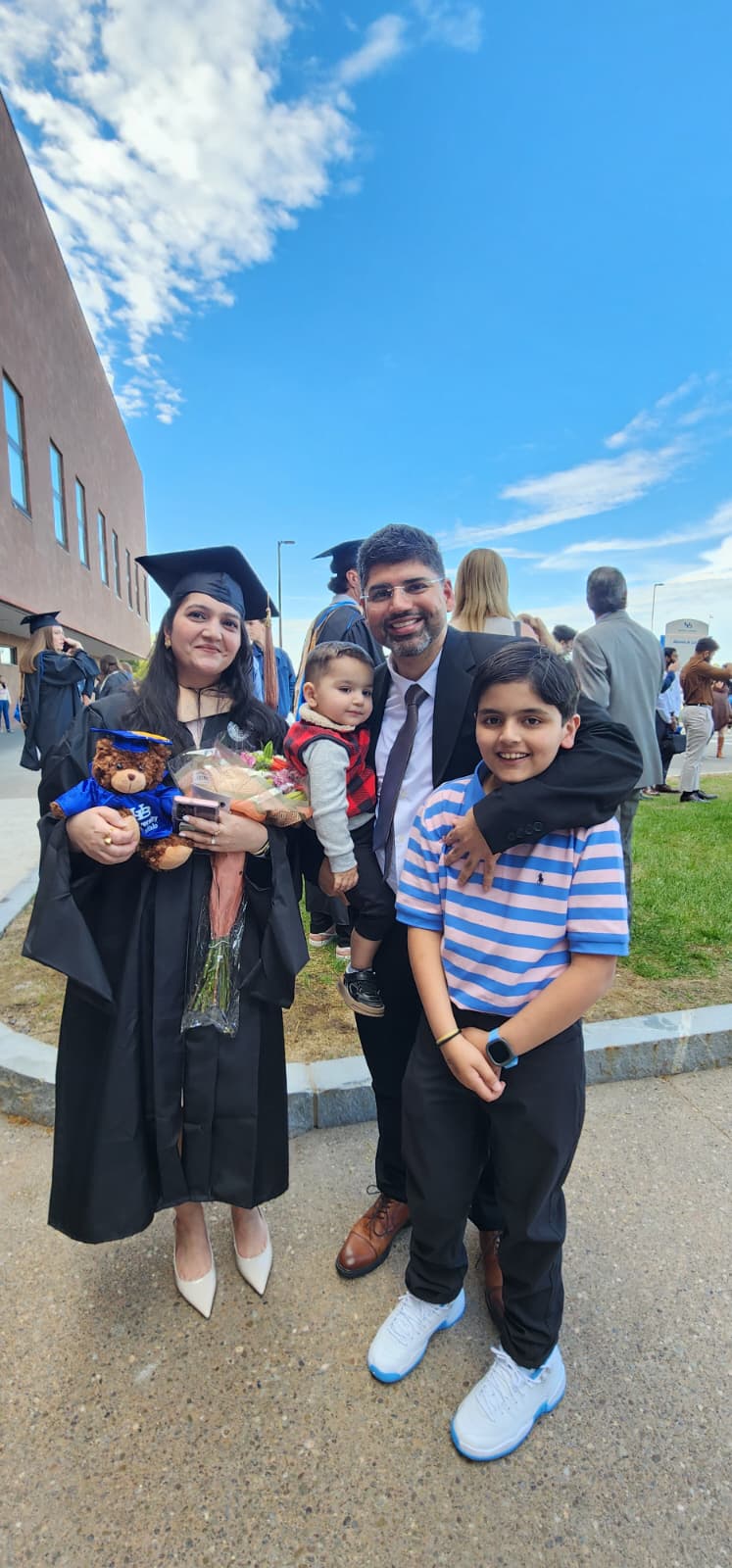 Pooja on her University at Buffalo graduation day with her family